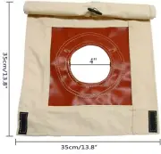4" Stove Jack with Canvas Edging Bell Tent Accessory Fire-resistance Stove Jack