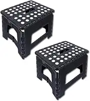 [2PCE] Handy Hardware Step Stool Small Folding Anti-Slip 90KG Capacity Carry Handle