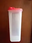 Tupperware Slim Line Fridge Pitcher 2qt/2L Red Vineyard Color Flip Lid Seal New