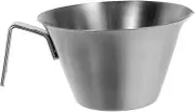 Gatuida Stainless Steel Espresso Measuring Cup with Handle Spout Metal Pouring Cup Espresso Shot Cups for Coffee Tool Accessories