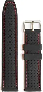 [g24] 22mm Silicone Rubber Watch Band Strap Fits RUSSIAN PRO DIVER 21834 Black Red Pin