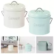 Garden Compost Bin Countertop Compost Bucket Farmhouse with Carrying Handle