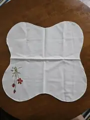 Bread Basket Liner ,Vtge, Hand Painted Linen, Texas Bluebonnet By Tacker Cole