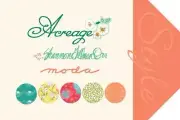 ACREAGE roses Moda Fabrics turquoise sewing floral quilting OOP