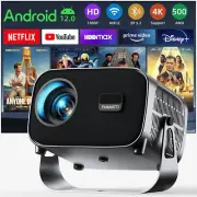 Smart Projector with WIFI and Bluetooth, 800ANSI Native 1080P Portable Projector