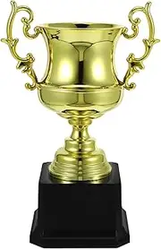 DECOMELODY Game Trophy Soccer Champions Trophies Champions Trophy Party Cups Tall Trophy Soccer Championship Trophy Game Night Trophy Soccer Award Trophy Golden Plastic