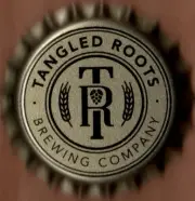USA Plastic Lined Beer Crown Bottle Cap: Tangled Roots Brewing
