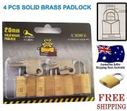 4pcs 20mm solid brass padlock travel luggage suitcase tools locks keyed alike