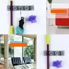 Plastic Broom Organizer Shelf Garage Storage Rack Home Kitchen Garden