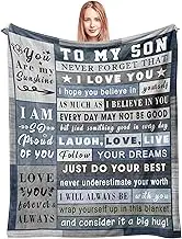 Gifts for Son Blanket - Son Gifts from Mom/Dad - Son Christmas Birthday Gift - Son Gifts - to My Son - Gift Ideas for Adult Son - 60"x50"