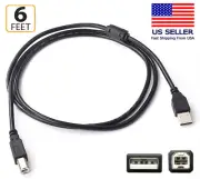 6FT USB 2.0 Data Cable for Yamaha Keyboard/Piano: PSR-S975, PSR-1100, PSR-1500