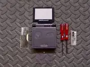GBA SP Replacement Housing Shell Clear Purple and Black Middle