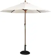 Bolero Round Pulley Parasol, Cream, 3m Diameter