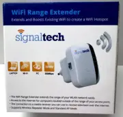 SignalTech WiFi Range Extender New Creates WiFi Hotspot