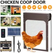 Solar Powered Automatic Chicken Coop Door Opener with Timer Light Sensor Remote