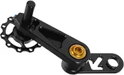 LAPYAPPE Aluminum Alloy Single Speed Chain Tensioner Rear Derailleur Adjuster for Folding Bikes Secure Chain Guide for Safety