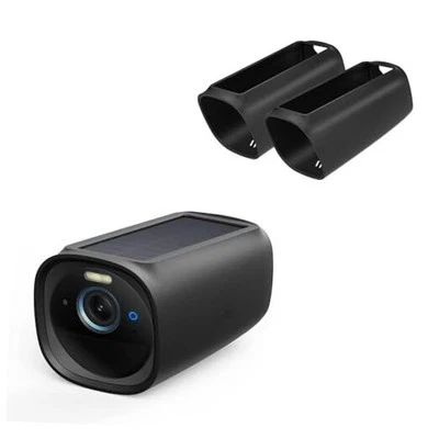 Protective Silicone Skin/Case for eufy Security S330 Eufy 3 Skin Black-2Pack