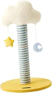 Cat Tree Scratching Post for Indoor Cats Interactive Cloud Shape with Moon Stars Play Ball Toys Cat Climbing Tower for Cat