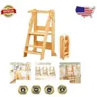 3-Level Adjustable Kitchen Step Stool for Toddlers - Montessori Learning Tower