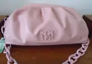 BADGLEY MISCHKA pink Vegan leather shoulder bag/clutch