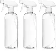 Jttxiu 3 Pcs 500ml Spray Bottles, Empty Plant Mister Water Spray Bottles, Plastic Refillable Trigger Pressure Pump Mister Sprayer Bottles Container for Hairdressing Tattooing (transparent white)