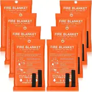 8 Pack Fire Blanket for Home Emergency Fire Blanket 47 X 47 Inch Kitchen Fire Su