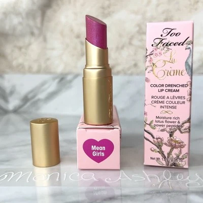 Too Faced MEAN GIRLS Pink La Crème Color Drenched Creme Mini Lipstick 0.05Oz NIB