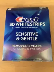 Crest 3D Stain Remover Sensitive & Gentle Whitestripes 18 Treatments, Free Ship