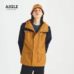 【AIGLE】男防水透氣外套 AG-1A109A159 駝色(男外套 防水透氣外套)