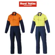 Mens Hard Yakka Protect Hi-Vis 2 Tone Tecgen Coverall Fire Safety Work Y00101