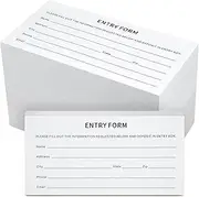 Yeaqee 800 Pcs Raffle Ticket Sheets 5.12'' x 2.76'' Raffle Tickets for Contests Blank Entry Forms Collect Name Address Phone Number Email for Lotteries Prize Game Ballots School Events(White)