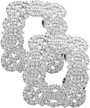 [JEWEDECO] 1 Pair Rhinestone Bridal Shoe Clips Detachable High Heel Buckles for Weddings and Special Events Elegant Sparkling Shoe Embellishments Comfortable and Secure Fit Adaptable Design