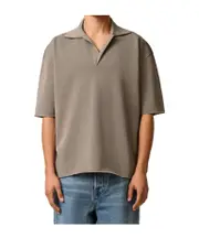 AMI Classic Short-Sleeve Polo Shirt XL,XS,L,M smoky grey
