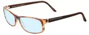 Porsche Designs P8243-B Oval Blue Light Glasses Striped Crystal Brown Matte 54mm