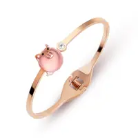 在飛比找蝦皮商城優惠-AchiCat．鋼手環．可愛小豬．生日禮物．B9001