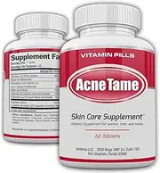 Acne Tame Skin Support Supplement with Vitamins for Oily Skin and Clear Complexion – For Women, Teens, and Adults – 60 Tablets