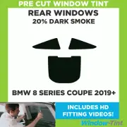 For BMW 8 Series Coupe 2019+ Pre Cut Window Tint Kit 20% Dark Rear Tinting Film