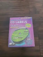 Stomper CD Labels Matte White Standard Full Face 200 Pack New