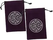 Anneome Tarot Card Bag Drawstring Pouch for Tarot Cards Soft Flannelette Storage Holder Drawstring