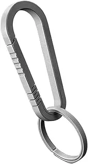 [GAROZATION] Titanium Key Holder Clip Outdoor Detachable Key Ring for Belt Stylish Key Chain Accessory for Men Women for Christmas Birthdays