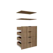 Lugna Cove 4 Drawer 2 Shelf Insert Kit - To Suit 900 x 580mm Cabinet Shell