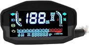 Gearwell Digital Dash Panel, Motorcycle Speedometer Gauge, Compatible with Suzuki 1 2 4 Cylinders, DC8-12V RPM Meter, Digital Odometer Tachometer Display (Without Sensors)