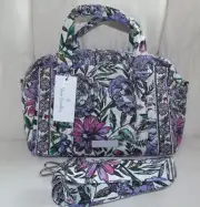 VERA BRADLEY Iconic 100 Handbag Crossbody Strap - Lavender Meadow Ladybugs - NWT