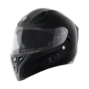 Full Face Motorcycle Helmet Torc T15B Street Bluetooth Matte Flat Black X-Small