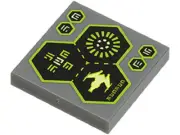 NEW LEGO Alien Control Panel Hexago Space Character Galaxy Chart Spaceship 2x2