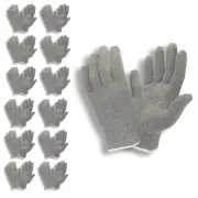 Cordova 3415GL Standard Weight Gloves, Gray, Poly/Cotton Machine Knit, Large, 12