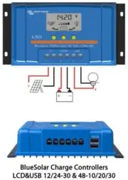 Victron 12/24V 30A BlueSolar PWM-LCD&USB Solar Charge Controller SCC010030050