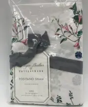 Pottery Barn Monique Lhuillier Positano Percale Sham White Euro #G402M