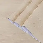 TOTIO Walnut Wood Peel and Stick Wallpaper Beige Yellow Wood Grain Contact Paper Bubble-Free Design Matte Thickened 16x78inch Waterproof Counter Top Stick Paper Self-Adhesive Vinyl Wrap for Cabinets