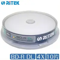 在飛比找蝦皮商城優惠-【Ritek錸德】BD-R DL 4X 10片桶裝 BD 光